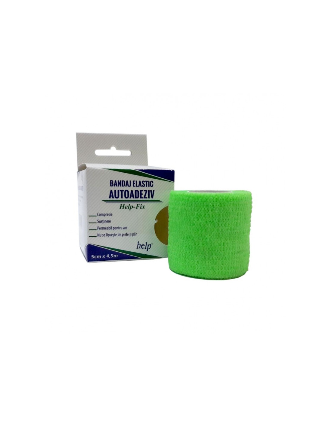 Produse tehnico-medicale - BANDAJ ELASTIC AUTOADEZIV HELP 5 CM * 4.5 M, farmacom.ro