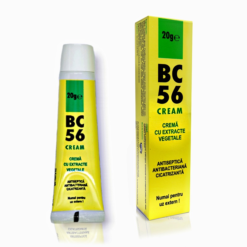Ingrijirea pielii - BC-56 CREMA ANTISEPTICA,CICATRIZANTA * 20 G, farmacom.ro