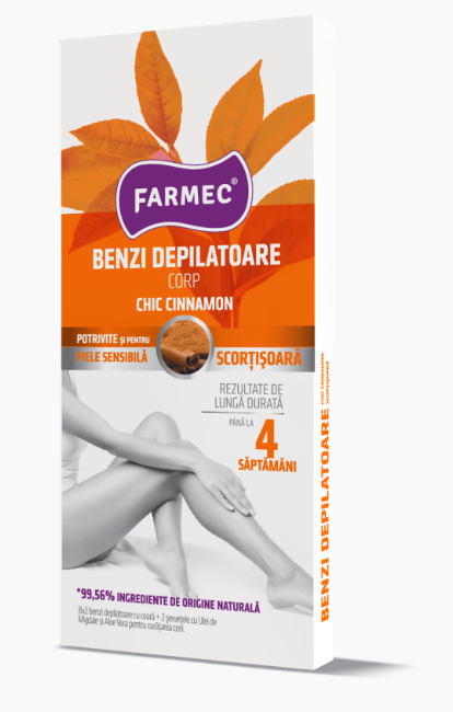 Ingrijire corporala - BENZI DEPILATOARE CORP CHIC CINNAMON FARMEC * 16 BUC 8410, farmacom.ro