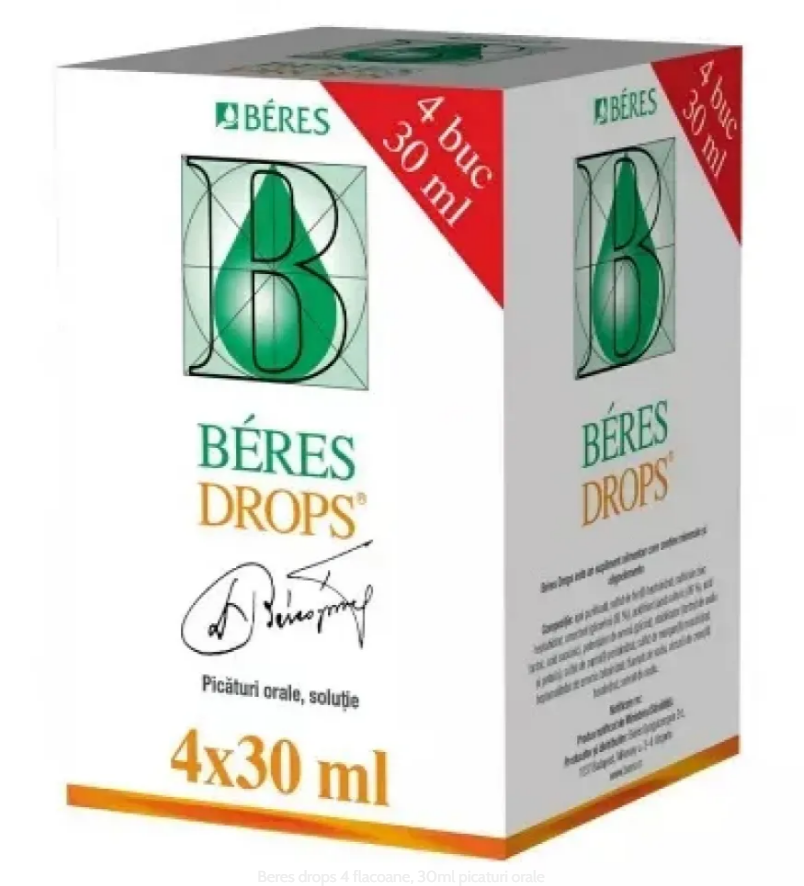 Imunitate - BERES DROPS 30 ML * 4 FLACOANE, farmacom.ro.