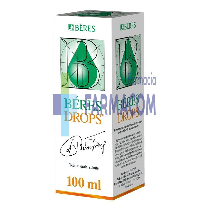 Vitamine si minerale - BERES DROPS PIC. 100ML, farmacom.ro