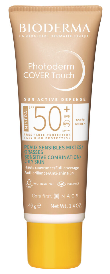 Protectie solara - BIODERMA PHOTODERM COVER TOUCH SPF 50+ TEINTE DOREE*40ML, farmacom.ro