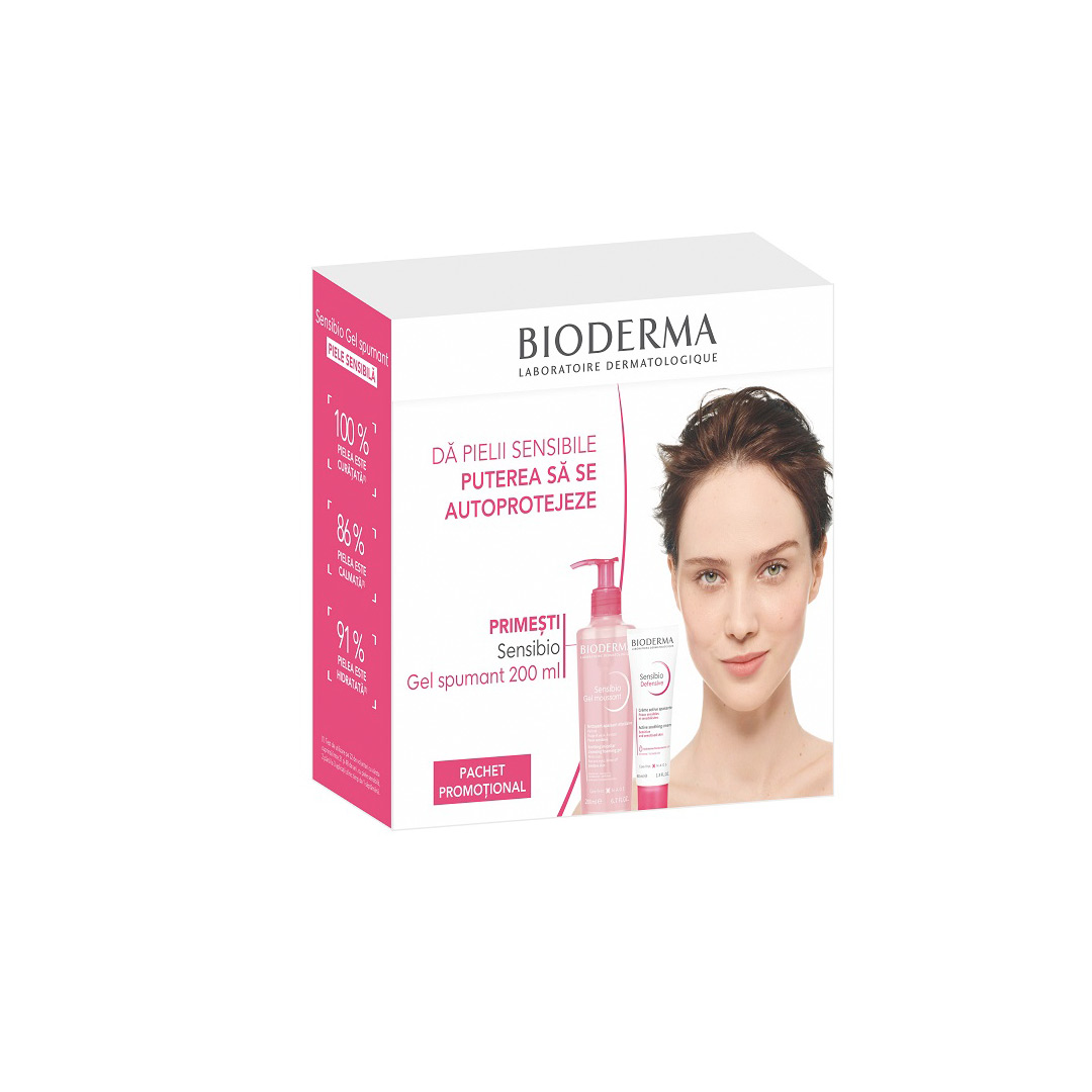 Ingrijirea tenului - BIODERMA SENSIBIO DEFENSIVE LEGERE*40ML+GEL SPUMANT*200ML, farmacom.ro