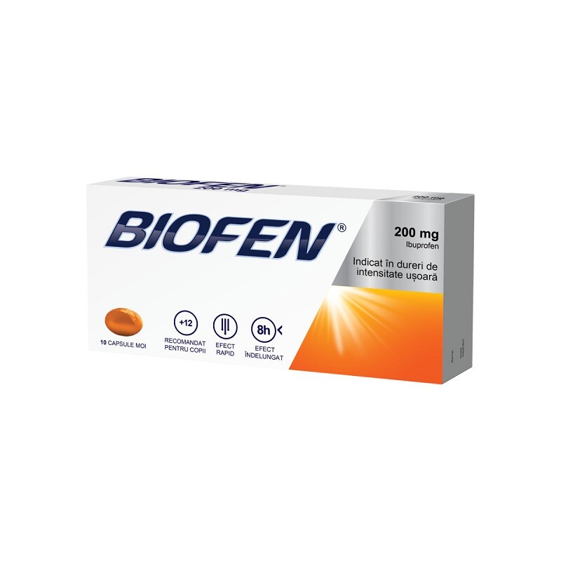 Medicamente fara reteta (OTC) - BIOFEN 200 MG * 10 CAPSULE MOI BIOFARM, farmacom.ro