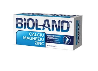 Vitamine si suplimente - BIOLAND CALCIU-MAGNEZIU-ZINC * 30 CPR BIOFARM, farmacom.ro