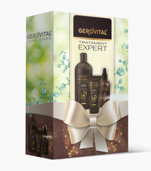 Ingrijirea parului - CASETA GEROVITAL EXPERT ARGAN: SAMPON HIDRATANT+MASCA+ULEI HIDRATANT 44670, farmacom.ro