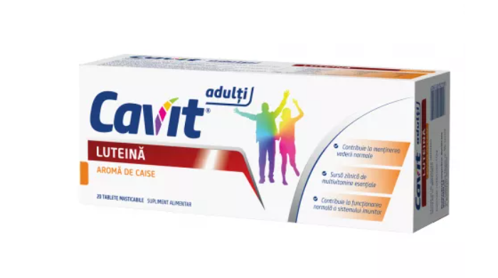 Vitamine si suplimente - CAVIT ADULTI LUTEINA AROMA DE CAISE * 20 CPR MAST, farmacom.ro