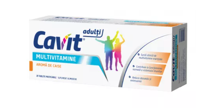 Vitamine si suplimente - CAVIT ADULTI MULTIVITAMINE AROMA CAISE * 20 TB, farmacom.ro