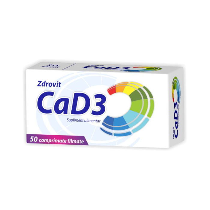 Vitamine si minerale - Zdrovit Calciu Vitamina D3, 50 comprimate filmate, farmacom.ro