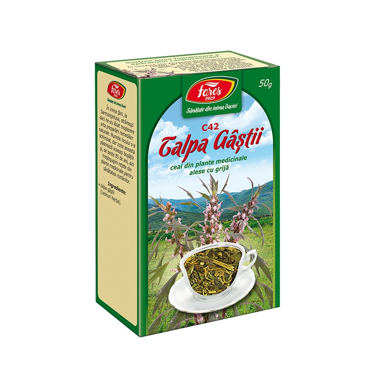 Ceaiuri - Ceai Talpa Gâștii iarbă, C42, 50 g, Fares, farmacom.ro