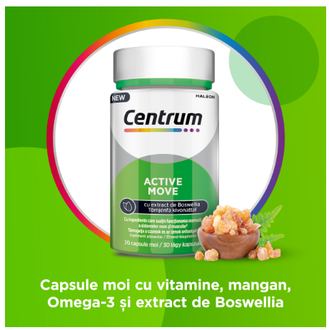 Vitamine si suplimente - CENTRUM ACTIVE MOVE CU EXTRACT DE BOSWELIA * 30 CPS MOI, farmacom.ro