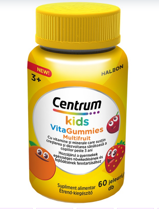 Vitamine si suplimente alimentare pentru copii - CENTRUM KIDS VITAGUMMIES MULTIFRUCT * 60 JELEURI, farmacom.ro