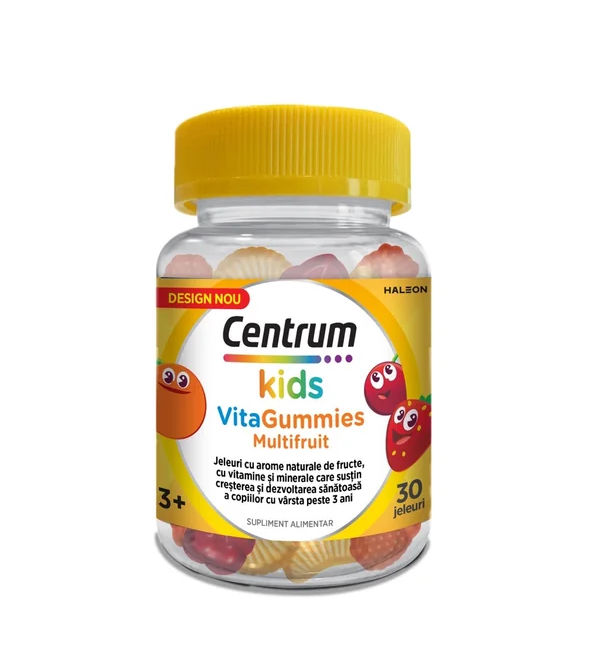 Vitamine si suplimente alimentare pentru copii - CENTRUM KIDS VITAGUMMIES MULTIFRUIT * 30 JELEURI, farmacom.ro