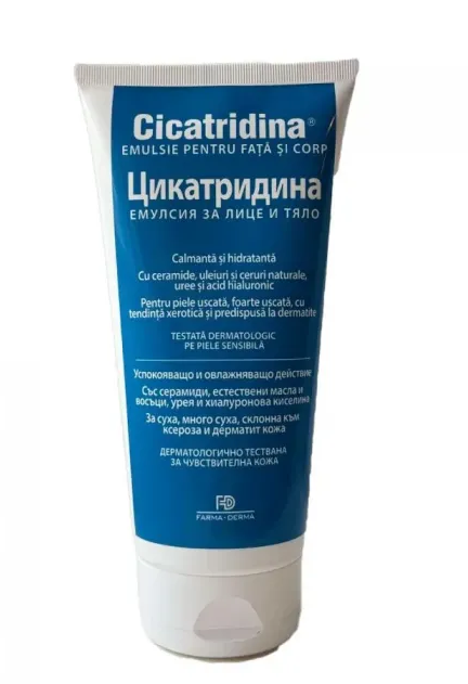 Ingrijire corporala - CICATRIDINA EMULSIE FATA SI CORP * 180 ML 2139, farmacom.ro