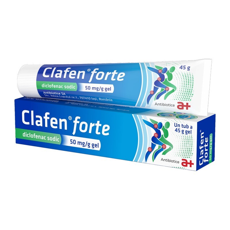 Medicamente fara reteta (OTC) - Clafen Forte, 50 mg/g, gel, 45 g, Antibiotice, farmacom.ro