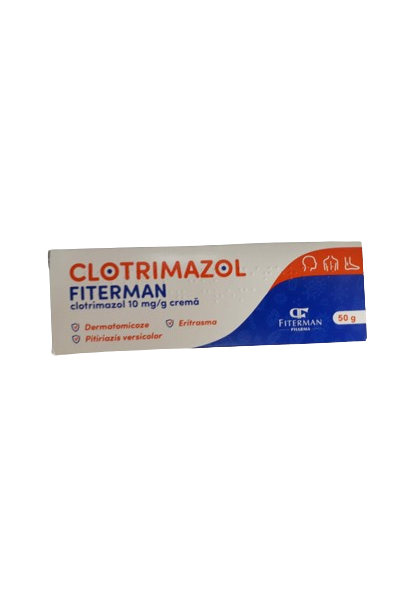 Medicamente fara reteta (OTC) - CLOTRIMAZOL CREMA 10 MG/G * 50 G FITERMAN, farmacom.ro