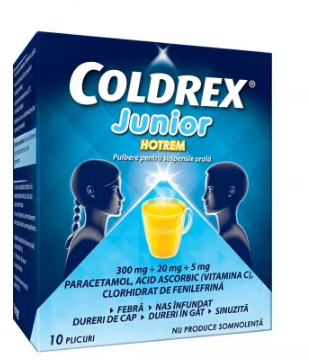 Medicamente fara reteta (OTC) - COLDREX JUNIOR HOTREM * 10 PL PERRIGO, farmacom.ro