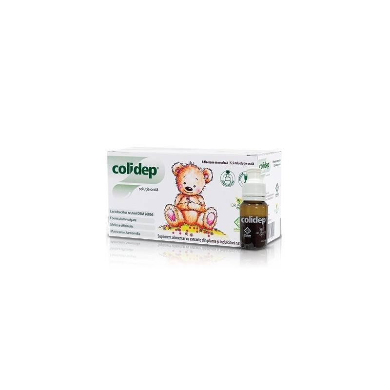 Digestie usoara - Colidep pentru colici, 8 flacoane x 5.5 ml, Dr. Phyto, farmacom.ro