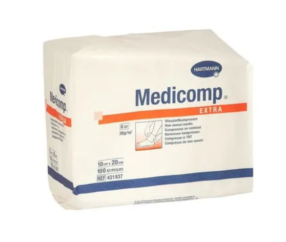 Produse tehnico-medicale - COMPRESE MEDICOMP EXTRA NESTERILE 10 * 20CM * 100 BUC 421837, farmacom.ro