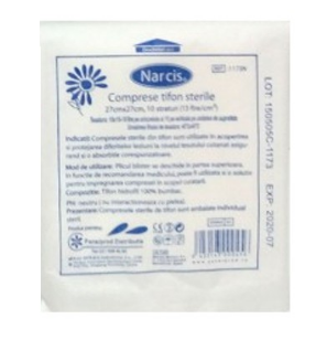 Produse tehnico-medicale - COMPRESE STERILE NARCIS 27CM/27CM * 10 BUC 1173N, farmacom.ro