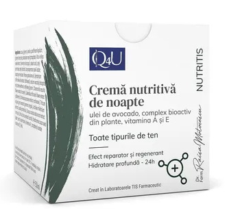 Ingrijirea tenului - CREMA NUTRITIVA DE NOAPTE Q4U * 50 ML TIS, farmacom.ro