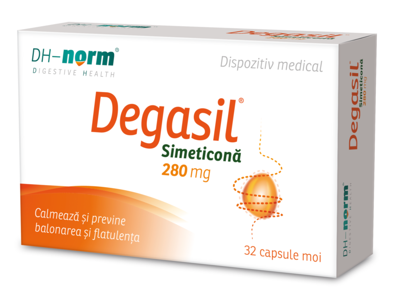 Tulburari digestive, hepatice si biliare - Degasil, 280 mg, 32 capsule, Walmark, farmacom.ro