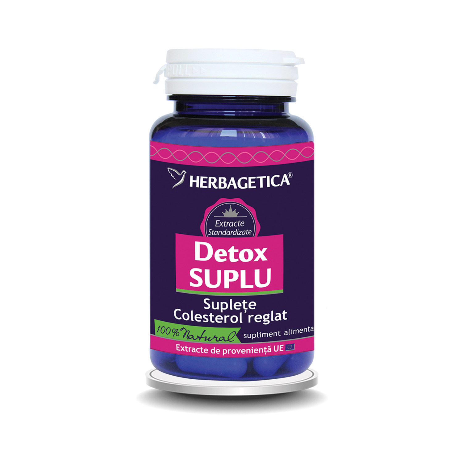 Detoxifiere - Detox Suplu, 60 capsule, Herbagetica, farmacom.ro