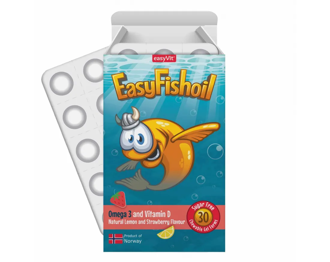 Vitamine si suplimente alimentare pentru copii - EASY FISHOIL * 30 COMPRIMATE MASTICABILE, farmacom.ro