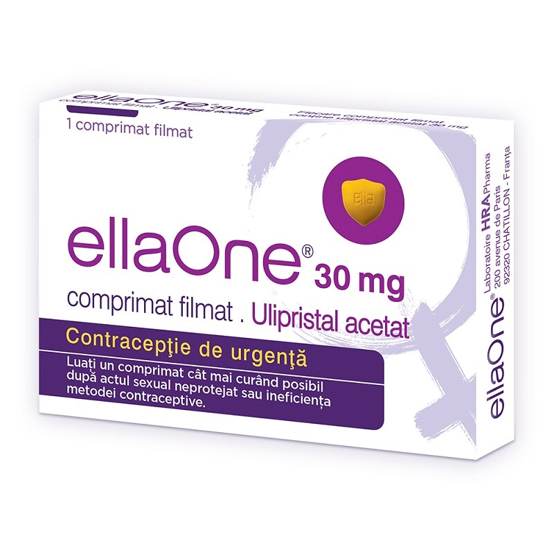 Medicamente fara reteta (OTC) - Ella One, 30 mg, 1 comprimat, HRA Pharma, farmacom.ro