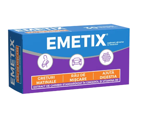 Tulburari digestive, hepatice si biliare - EMETIX * 30 COMPRIMATE, FITERMAN PHARMA, farmacom.ro.
