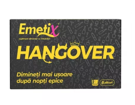 Tulburari digestive, hepatice si biliare - EMETIX HANGOVER * 8 PLICURI, farmacom.ro