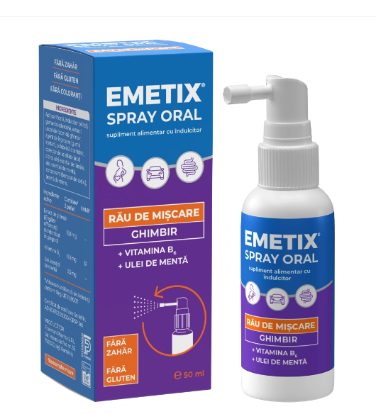 Tulburari digestive, hepatice si biliare - EMETIX SPRAY * 50 ML, farmacom.ro