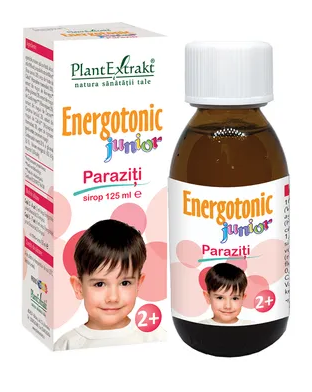 Suplimente alimentare - Sirop Energotonic Junior Paraziti, 125 ml, Plant Extrakt, farmacom.ro