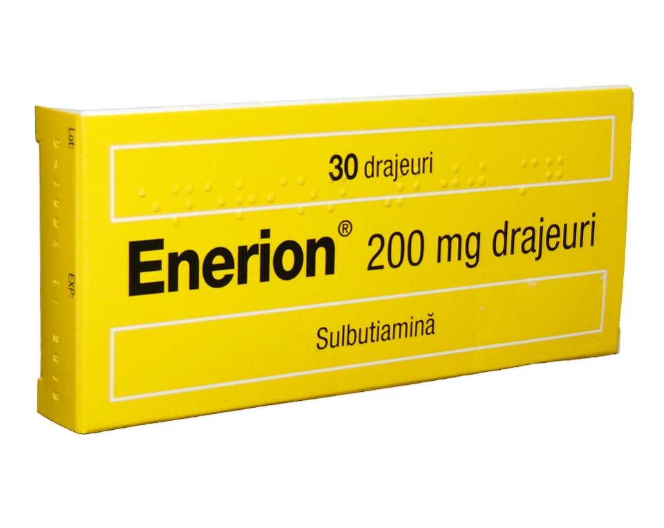 Medicamente fara reteta (OTC) - Enerion, 200 mg, 30 drajeuri, Laboratoires Servier, farmacom.ro