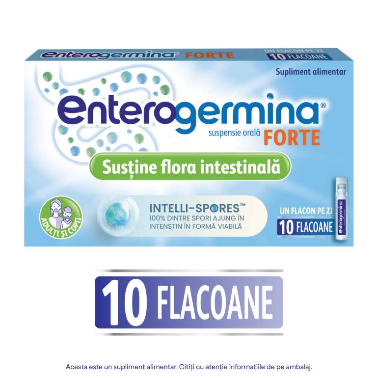 Prebiotice si Probiotice adulti si copii - ENTEROGERMINA FORTE SUSP.ORALA * 10 FL/5ML, farmacom.ro