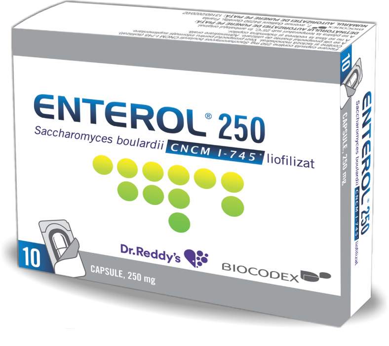 Medicamente fara reteta (OTC) - ENTEROL 250 MG * 1BLIS/10 CPS, farmacom.ro