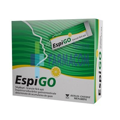 Afectiuni digestive - EspiGO, 14 plicuri, 125 mg,  Berlin-Chemie Ag, farmacom.ro