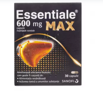 Medicamente fara reteta (OTC) - Essentiale MAX, 600 mg, 30 capsule, Sanofi, farmacom.ro