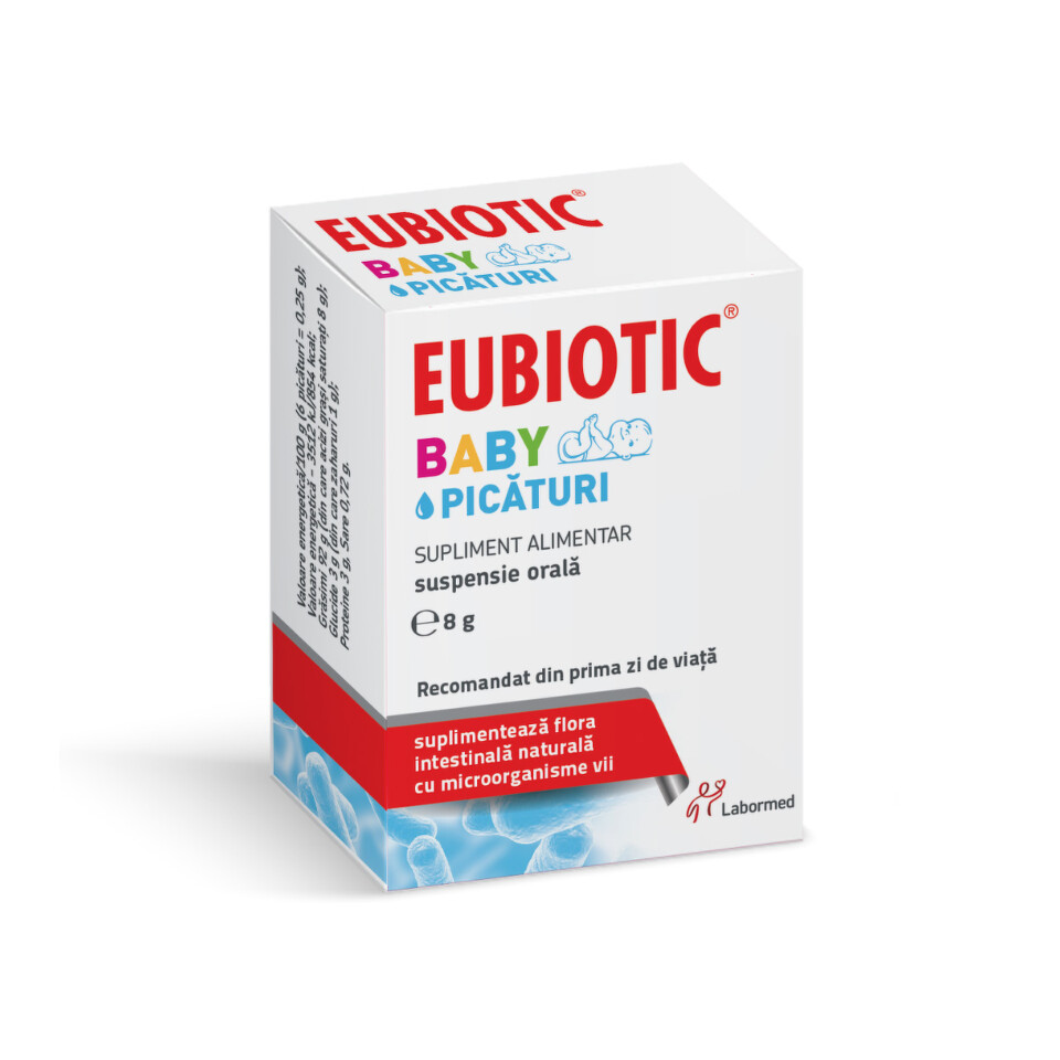 Prebiotice si Probiotice adulti si copii - Eubiotic Baby picaturi, 8 g, Labormed, farmacom.ro
