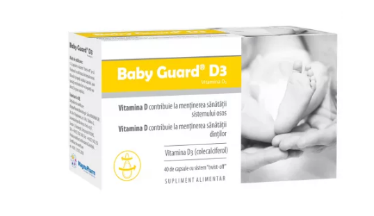 Vitamine si suplimente - EVITAL BABY GUARD D3 * 40 CPS, farmacom.ro