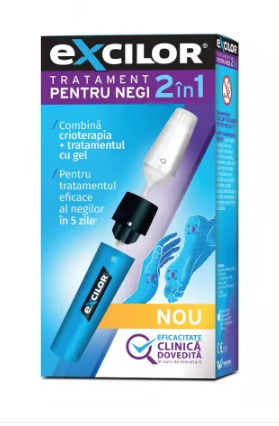 Ingrijire corporala - Excilor 2 in 1 tratament pentru negi, 3.3 ml, Magna Pharm, farmacom.ro
