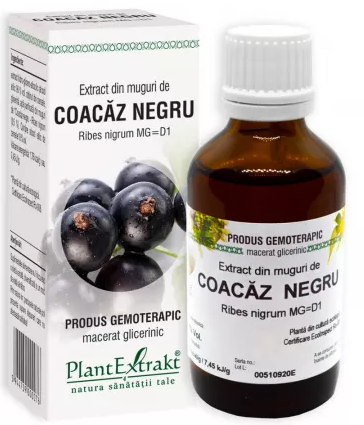 Tincturi si uleiuri - EXTRACT DIN MUGURI DE COACAZ NEGRU * 50 ML, farmacom.ro