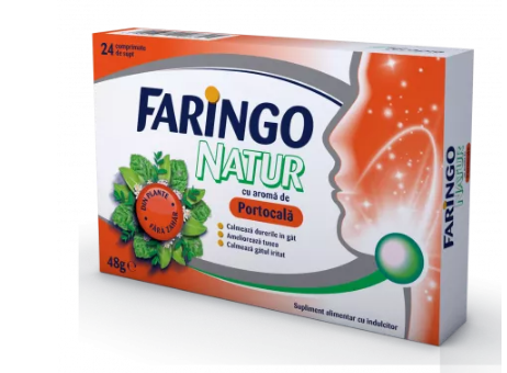 Vitamine si suplimente - FARINGONATUR PORTOCALE * 24 CPR SUPT, farmacom.ro