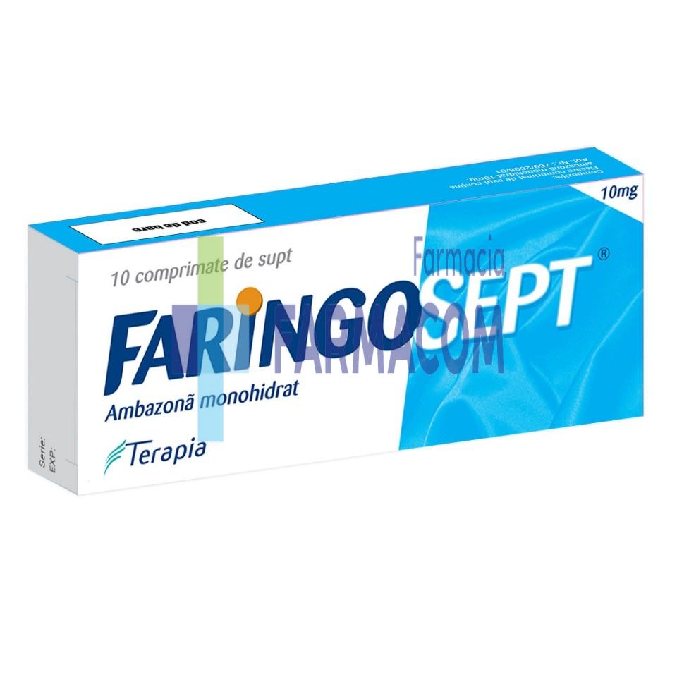 Medicamente fara reteta (OTC) - Faringosept pastile, 10 mg, 10 comprimate, farmacom.ro