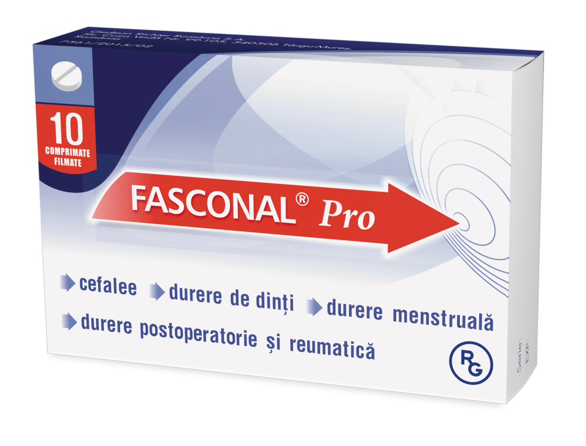 Medicamente fara reteta (OTC) - FASCONAL PRO * 10 COMPRIMATE FILMATE, farmacom.ro