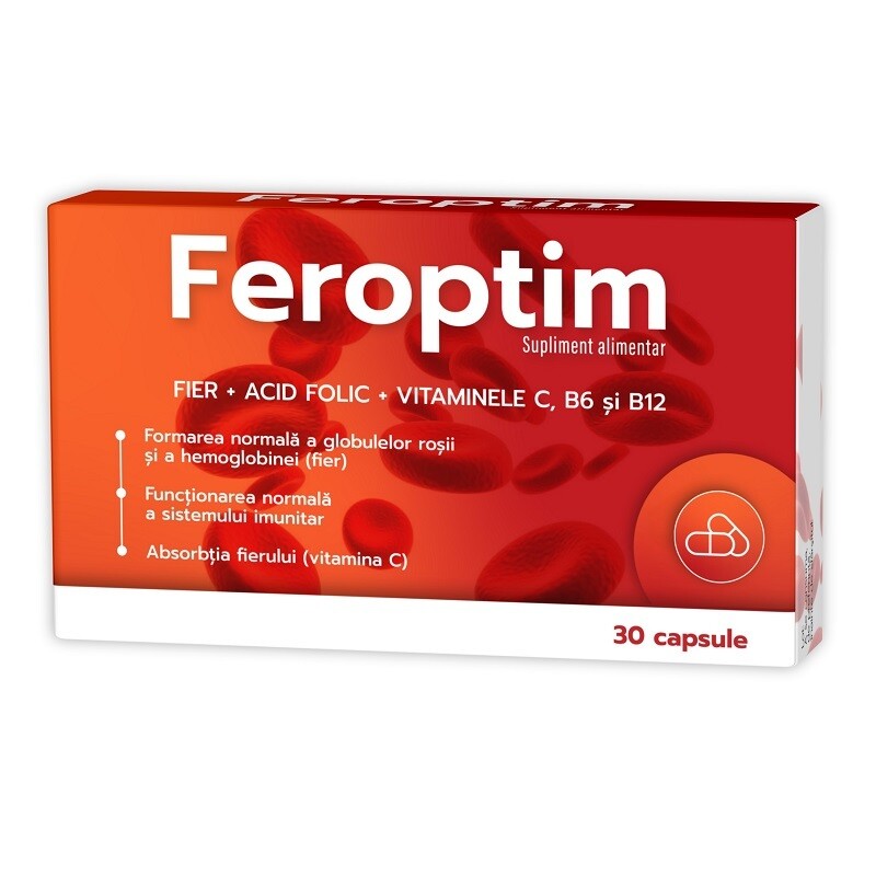 Vitamine si minerale - FEROPTIM * 30 CAPSULE, farmacom.ro