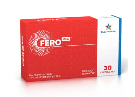 Vitamine si suplimente - Ferored, 30 comprimate, Bleu Pharma, farmacom.ro