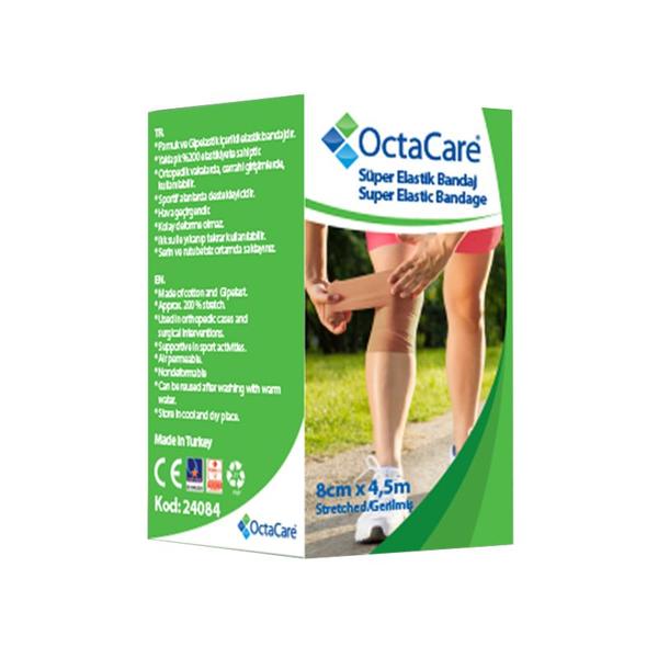 Comprese si pansamente - FASA ELASTICA SUPER 4.5 M * 8 CM , ELASTICITATE 200 % OCTA 24084, farmacom.ro