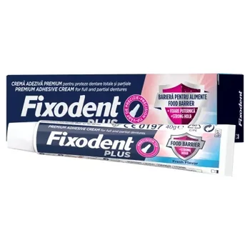 Frumusete si ingrijire - FIXODENT PLUS FOOD BARRIER FRESH PASTA ADEZIVA * 40 ML, farmacom.ro