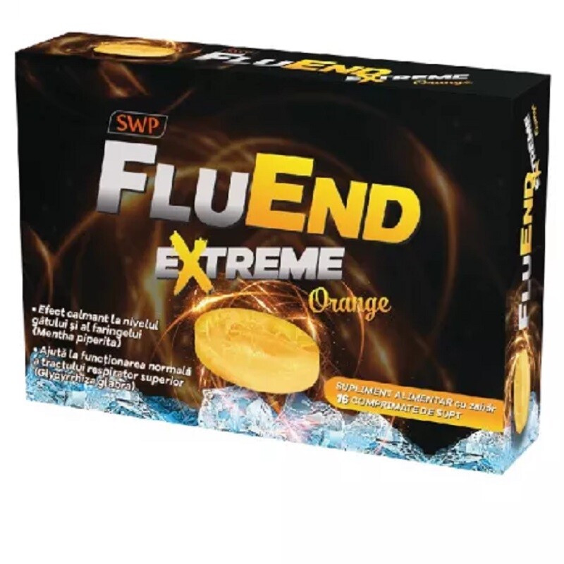 Sistemul respirator - FLUEND EXTREME ORANGE * 16 CPR, farmacom.ro